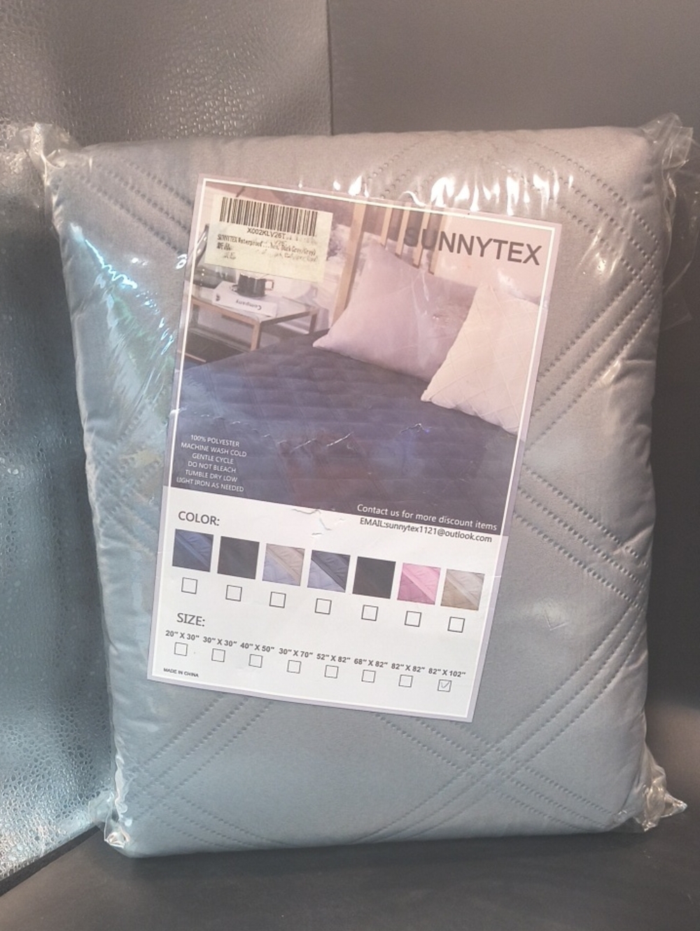 Sunnytex Quilted Bedspread - Light Gray